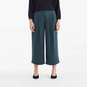 Vetta Green Button Fly Culottes